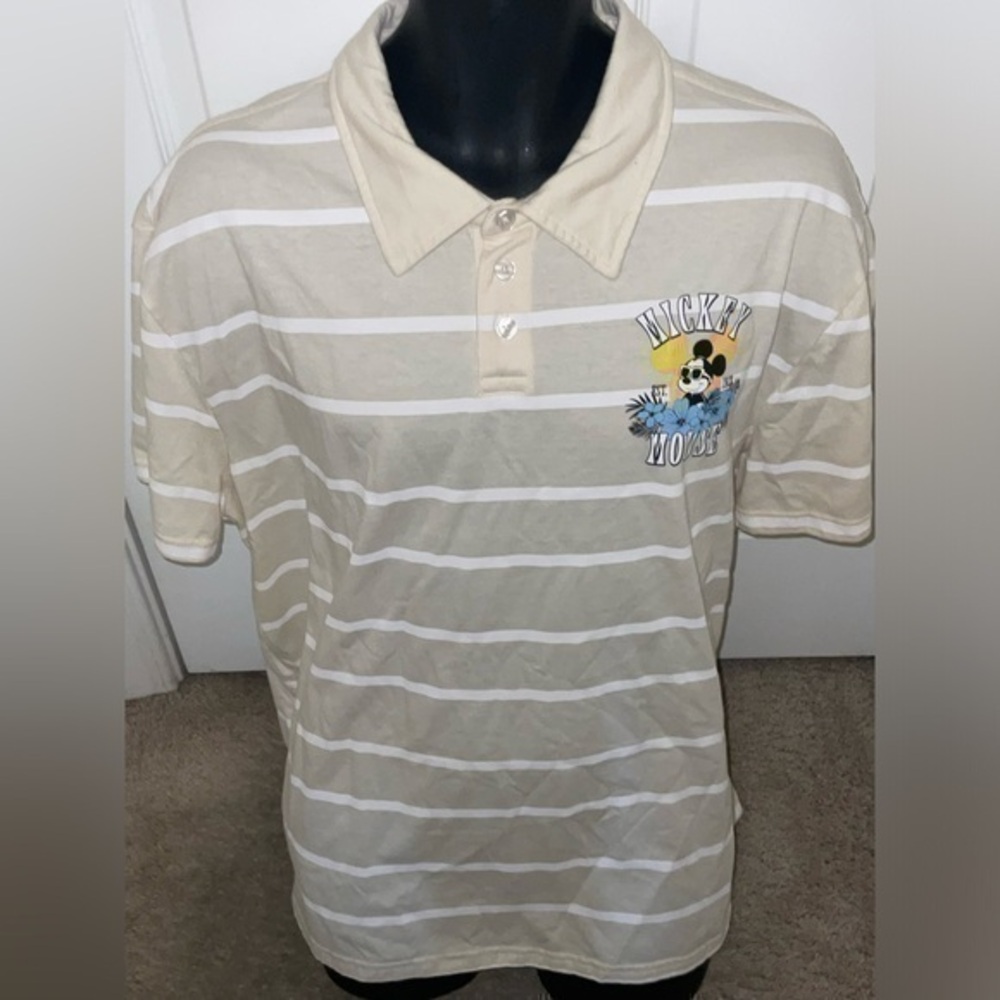 Walt Disney Mickey Mouse men’s polo shirt size 2XL striped Pre own items are as
